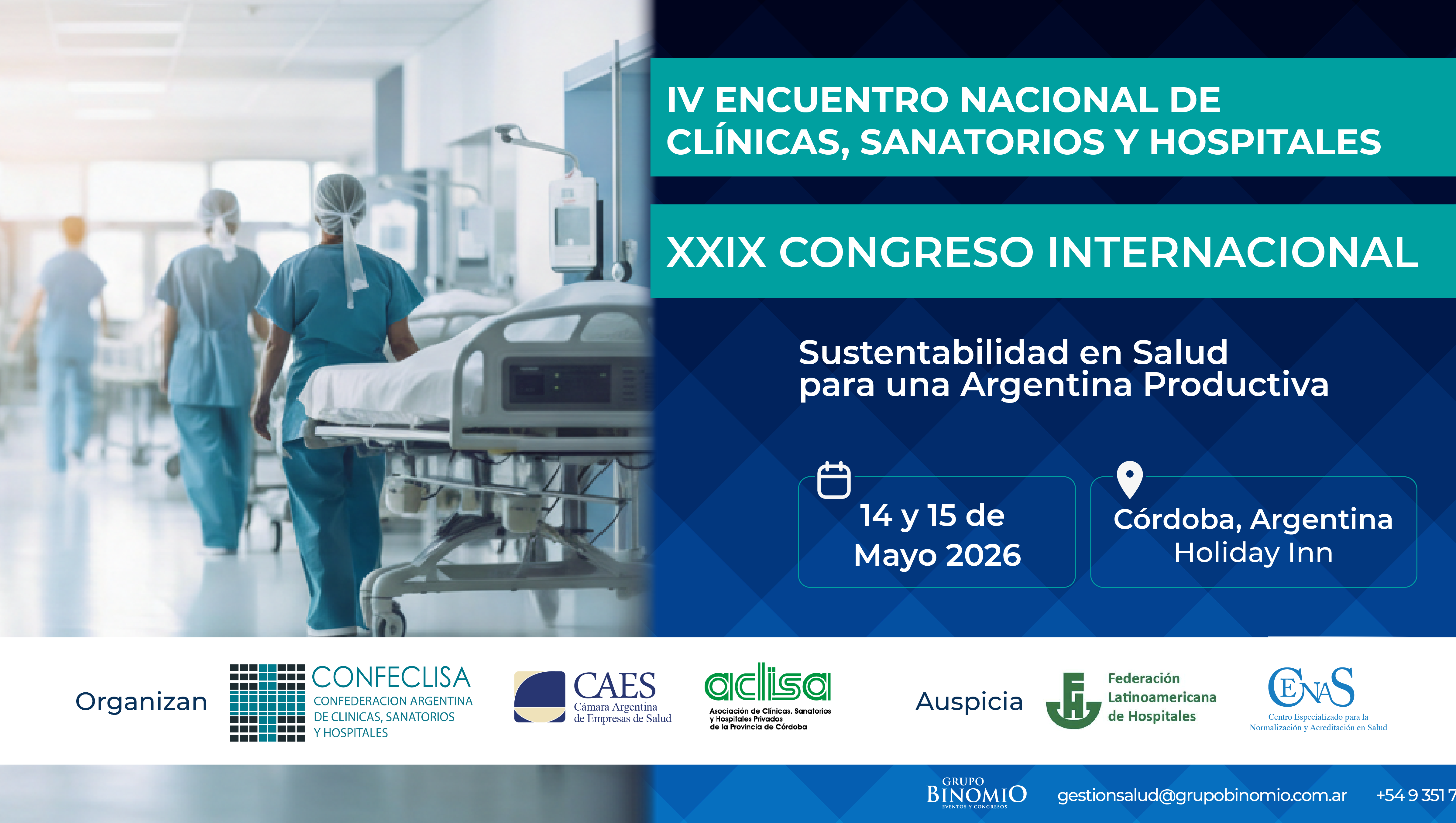 IV ENCUENTRO NACIONAL DE CL&Iacute;NICAS, SANATORIOS Y HOSPITALES - XXIX CONGRESO INTERNACIONAL