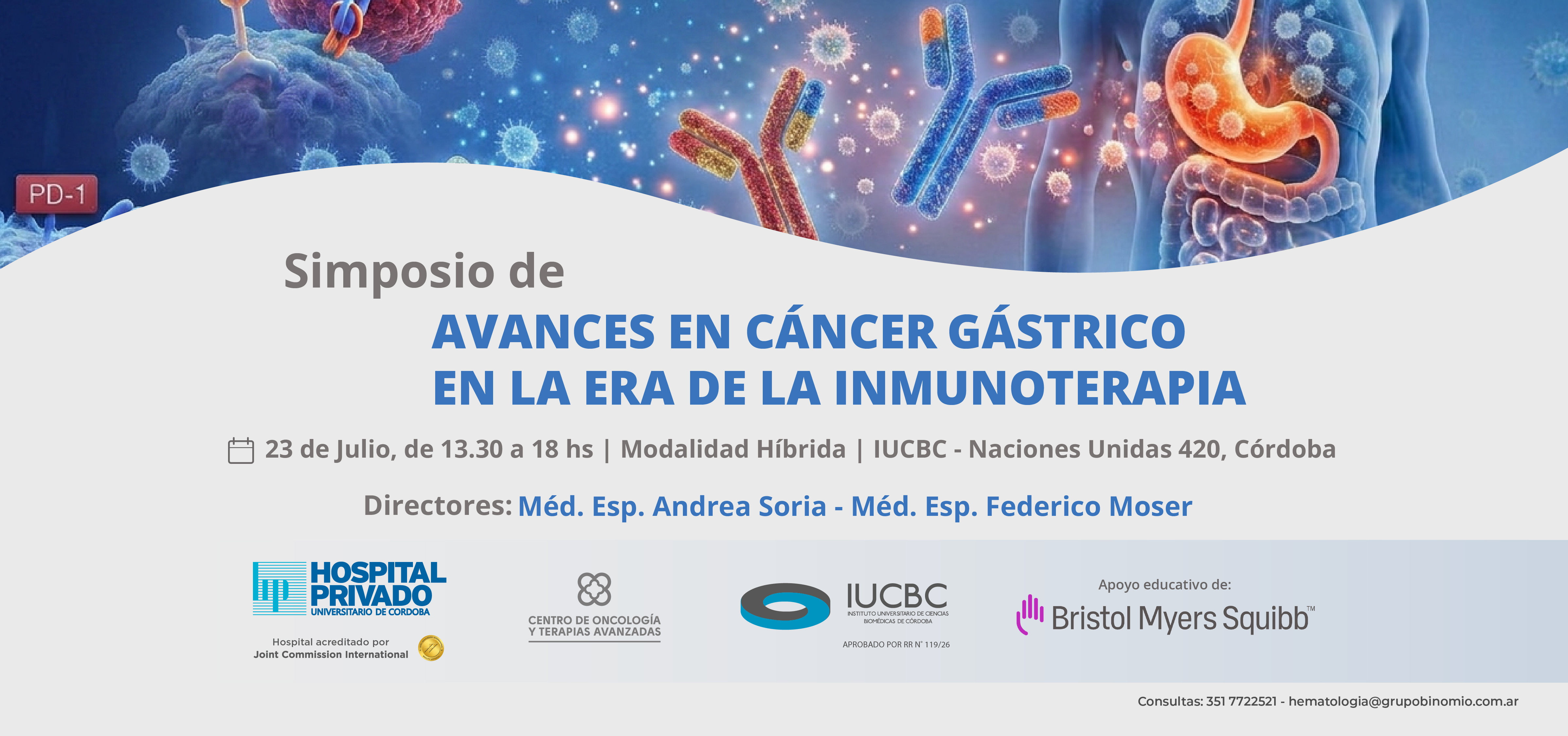 Simposio de Avances en C&aacute;ncer G&aacute;strico en la Era de la Inmunoterapia.