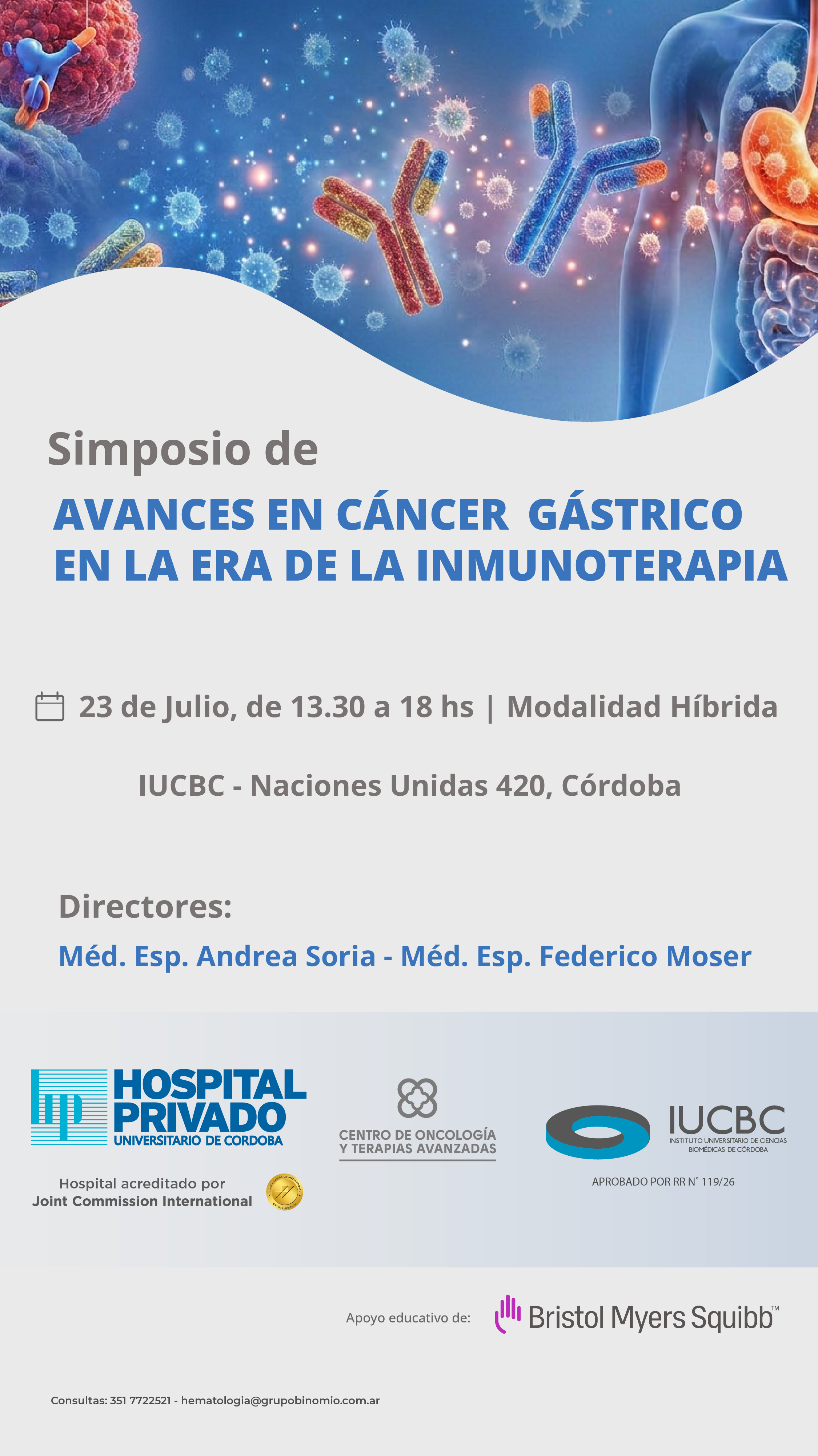 Simposio de Avances en C&aacute;ncer G&aacute;strico en la Era de la Inmunoterapia.